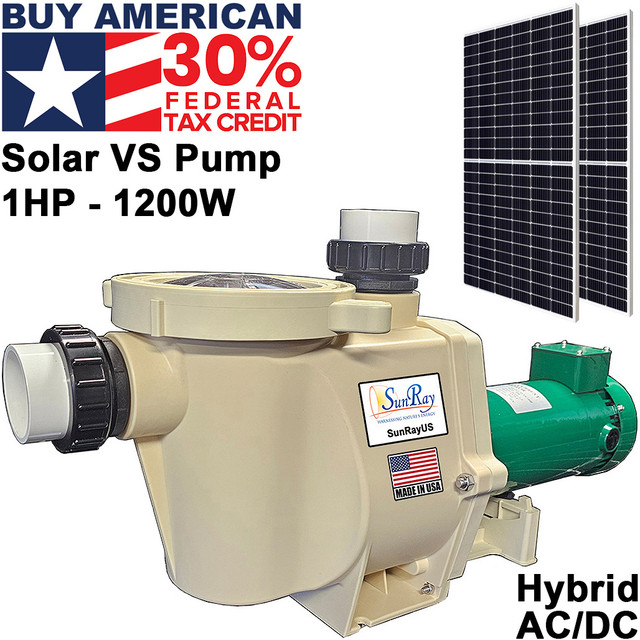 SunRay 1 HP Solar Pool Pump - Best Seller