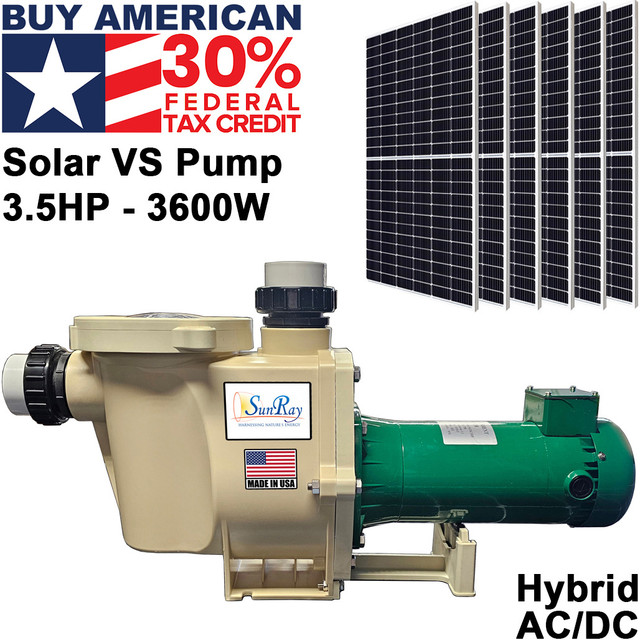 SunRay 3.5 HP Solar Pool Pump