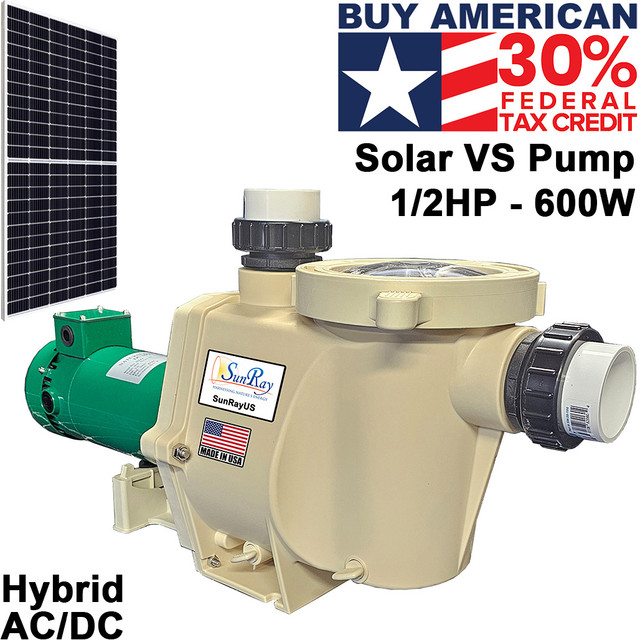 SunRay 1/2 HP Solar Pool Pump